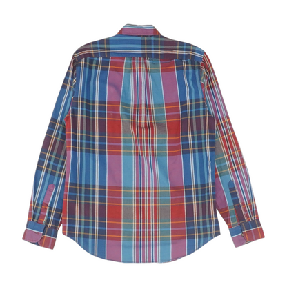 Magenta Plaid Long Sleeve Button Down