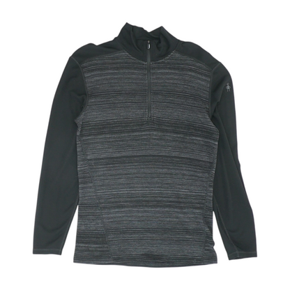 Black Abstract 1/4 Zip Pullover