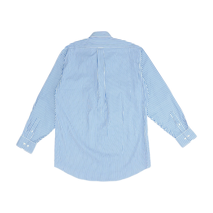 White Striped Long Sleeve Button Down
