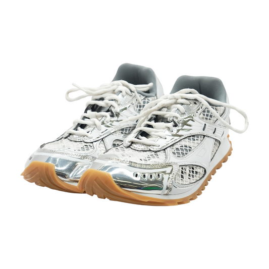 Silver & Optic White Orbit Sneakers