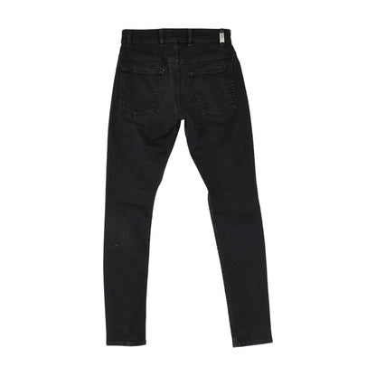 Black Solid Skinny Leg Jeans