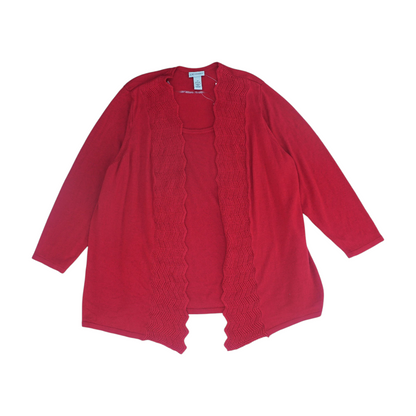 Red Plus Pullover Sweater