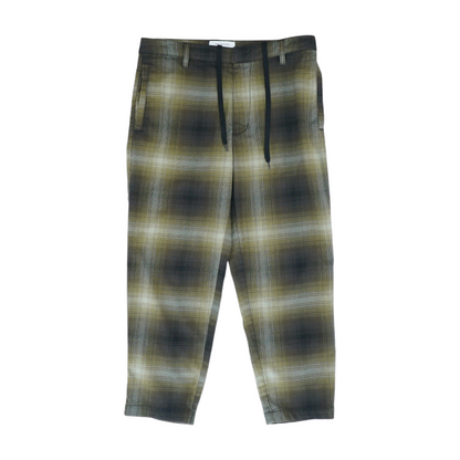 Green Plaid Regular Pants