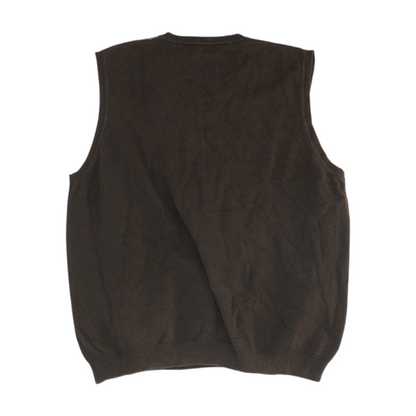 Brown Argyle Vest Sweater
