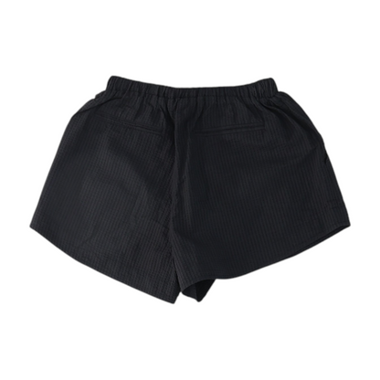 Black Striped Chino Shorts