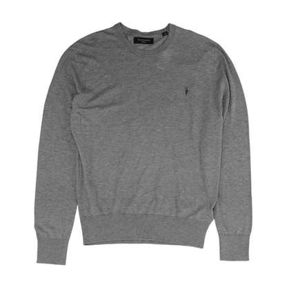 Gray Solid Pullover Sweater