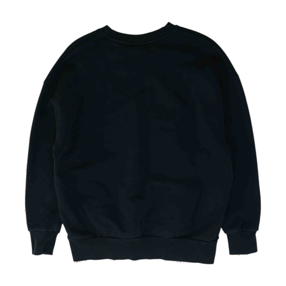 Black Solid Sweatshirt Pullover