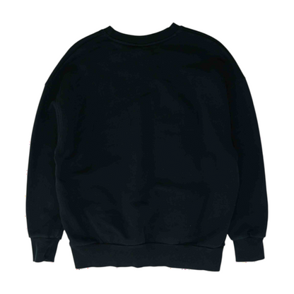 Black Solid Sweatshirt Pullover