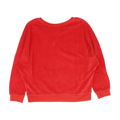 Red Solid Sweatshirt Pullover