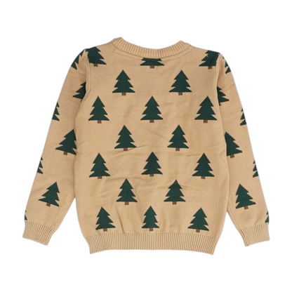 Tan Print Sweatshirt Pullover