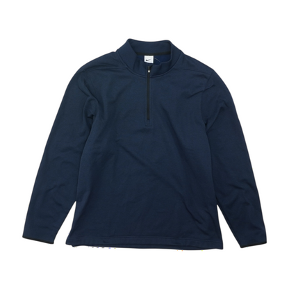 Navy Solid 1/4 Zip Pullover