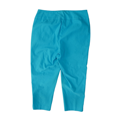 Blue Solid Chino Capris