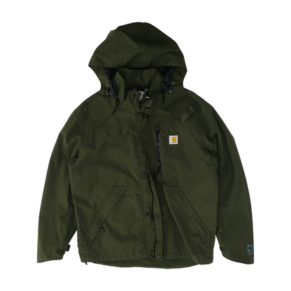 Green Solid Rain Jacket