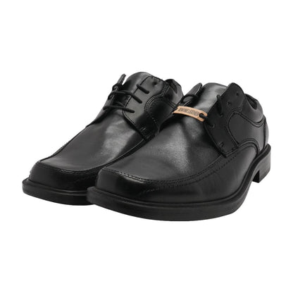 Black Leather Derby/oxford Dress Shoes
