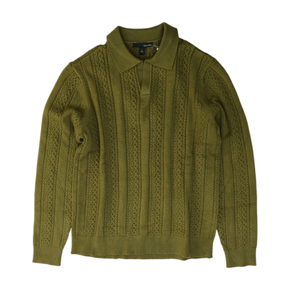 Green Striped Pullover Sweater