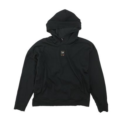 Black Solid Hoodie Pullover