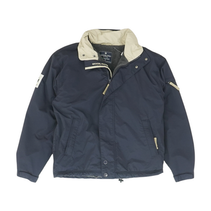 Navy Solid Rain Jacket