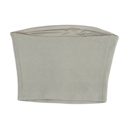 Silver Cropped Blouse