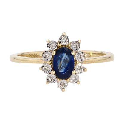 10K Yellow Gold Sapphire Fashion Ring