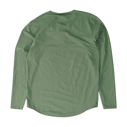 Green Solid Henley T-Shirt
