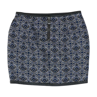 Navy Graphic Mini Skirt