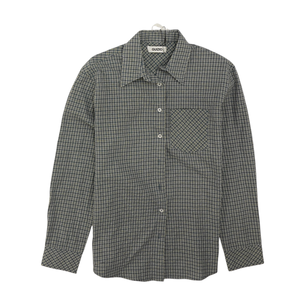 Blue Plaid Long Sleeve Button Down