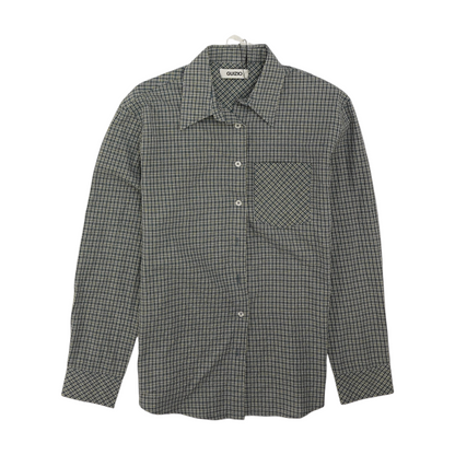 Blue Plaid Long Sleeve Button Down