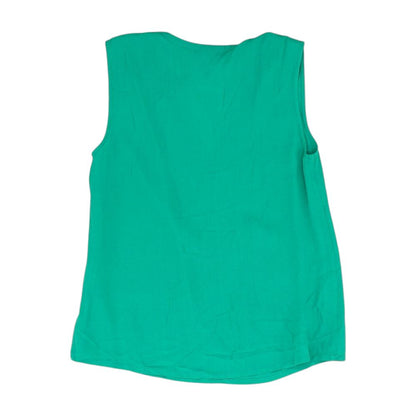 Green Solid Sleeveless Blouse