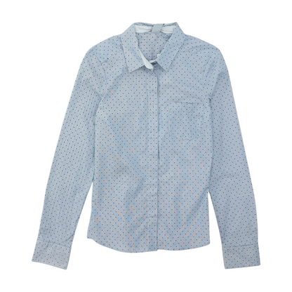 Blue Polka Dot Button Down