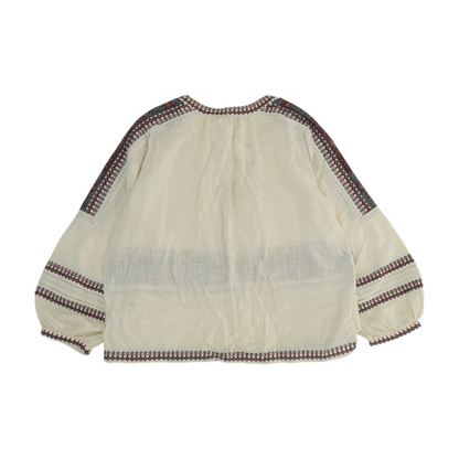 Beige Print Blouse