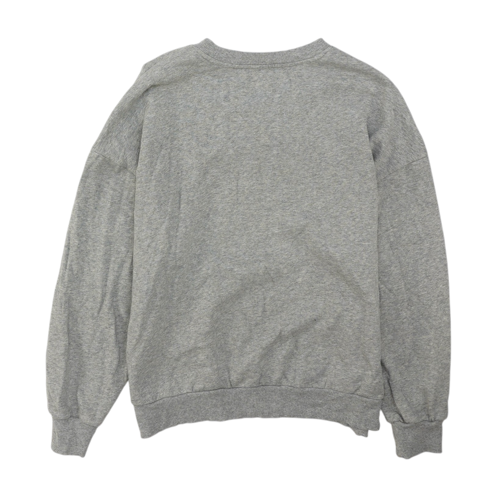 Gray Solid Pullover Sweater