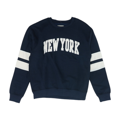 Navy Solid Sweatshirt Pullover
