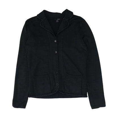 Black Solid Cardigan Sweater
