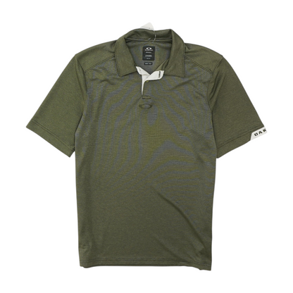 Green Solid Short Sleeve Polo