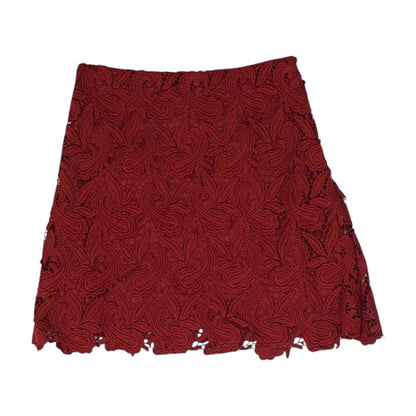 Burgundy Solid Mini Skirt