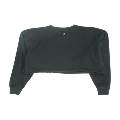 Black Solid Sweatshirt Pullover