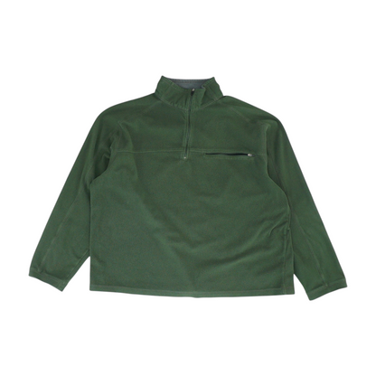 Green Solid 1/4 Zip Pullover