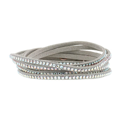 Gray Crystal Wrap Star Bracelet