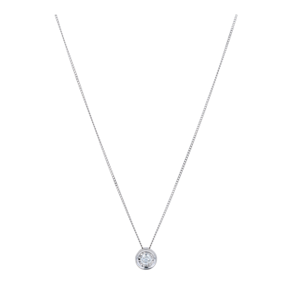 1/5 ctw 10K White Gold Moissanite Pendant Necklace