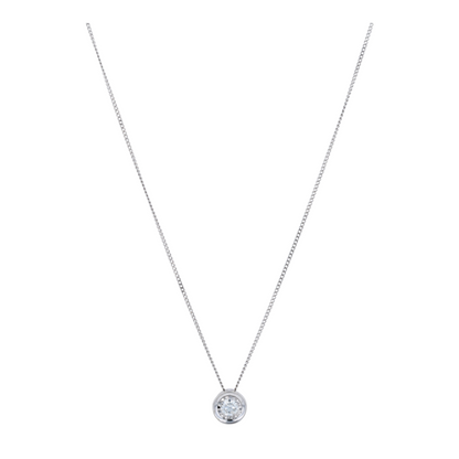 1/5 ctw 10K White Gold Moissanite Pendant Necklace