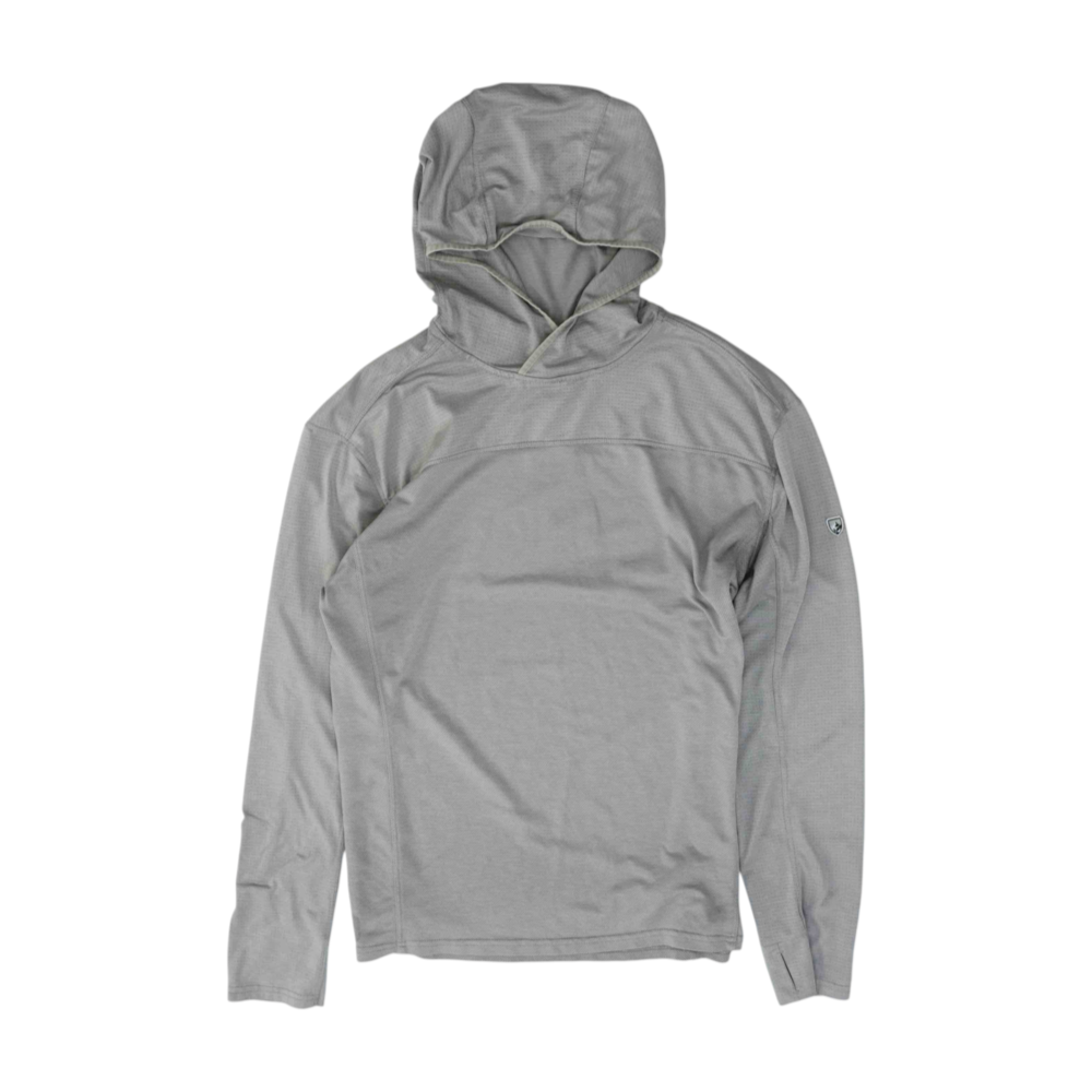 Gray Solid Hoodie Pullover