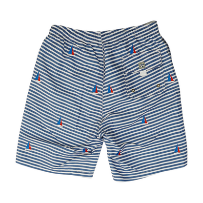 Blue Striped Swim Bottom