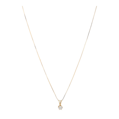 1/5 ctw 14K Yellow Gold Diamond Pendant Necklace