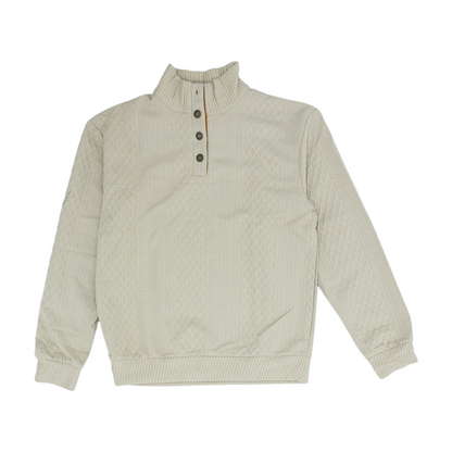 Tan Solid 1/4 Zip Pullover
