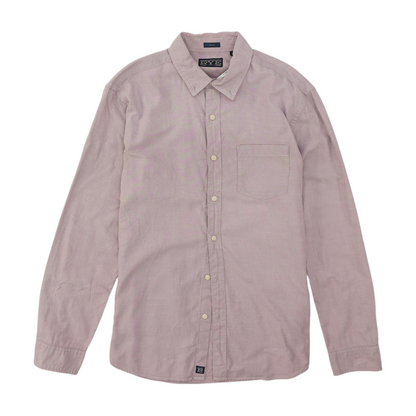 Pink Solid Long Sleeve Button Down