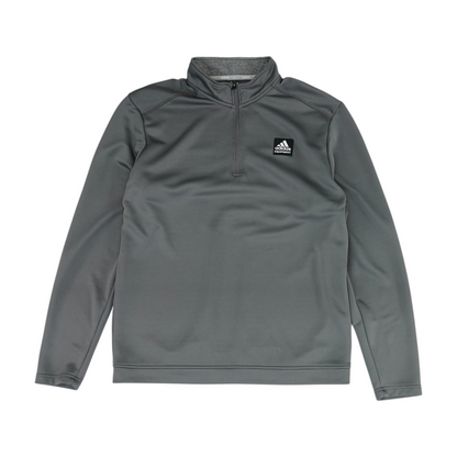 Gray Solid 1/4 Zip Pullover