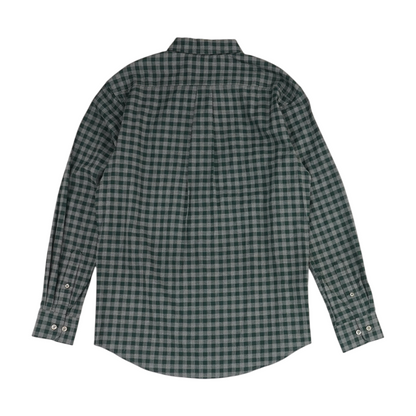 Green Check Long Sleeve Button Down