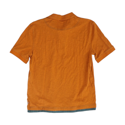 Orange Solid Short Sleeve Polo
