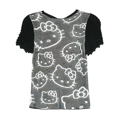 Black Graphic Pullover Sweater