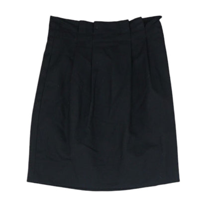 Black Solid Mini Skirt